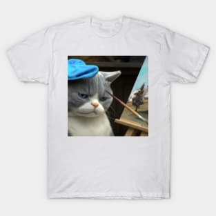 Purr-fectly Blue Smurf cat T-Shirt